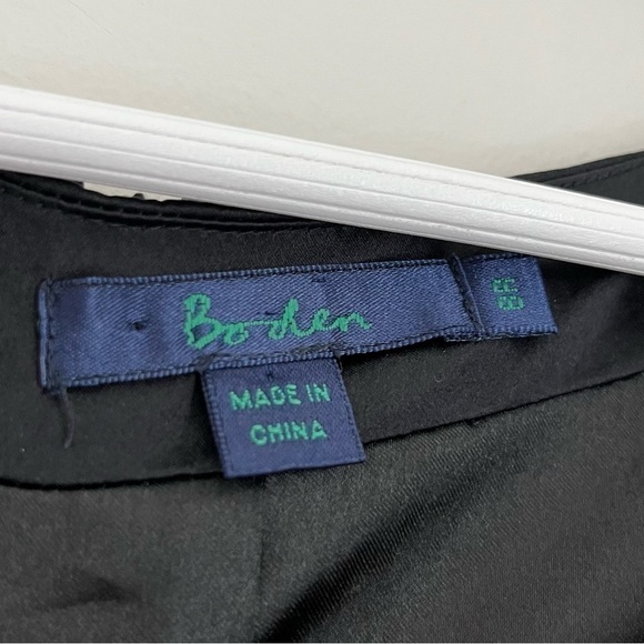 Boden 100% Silk Women’s Jewel Neck Shift Dress in Black Size 8 - Picture 6 of 9